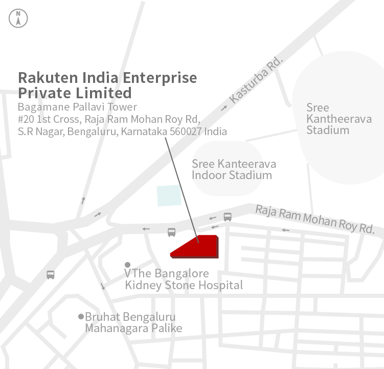楽天グループ株式会社　Rakuten India Enterprise Private Limitedアクセスマップ